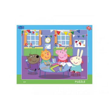 Puzzle cu rama - Purcelusa Peppa (40 piese), Dino, 4-5 ani +