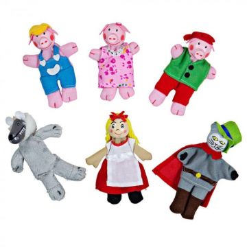 Set papusi degetar - Povestile copilariei, BIGJIGS Toys, 2-3 ani +