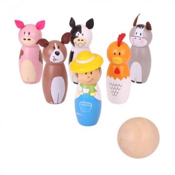 Set popice - Animale de la ferma, BIGJIGS Toys, 2-3 ani +