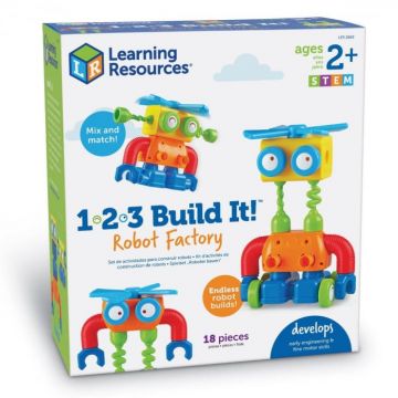 Hai sa construim - 1, 2, 3 Robotel colorat, Learning Resources, 2-3 ani +
