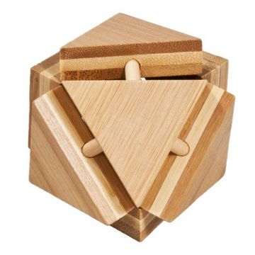 Joc logic IQ din lemn bambus Triangleblock, Fridolin, 8-9 ani +