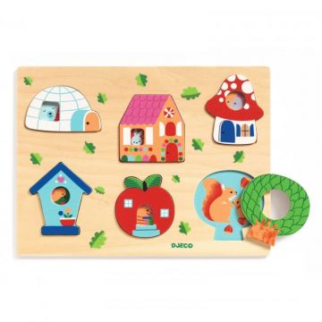 Puzzle Djeco, Casa cu surprize, 1-2 ani +