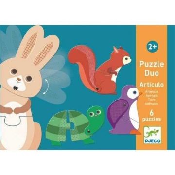 Puzzle duo mobil animale Djeco, 1-2 ani +