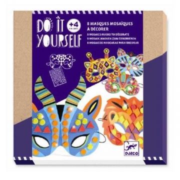 Set DIY Djeco, masti animale, 2-3 ani +