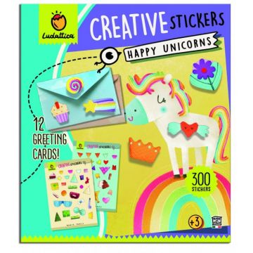 Stickere creative - Unicornii Veseli, Ludattica, 2-3 ani +