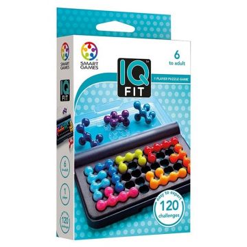 Smart Games - IQ Fit, joc de logica cu 120 de provocari, 6+ ani