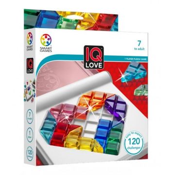 Smart Games - IQ Love, joc de logica cu 120 de provocari, 7+ ani