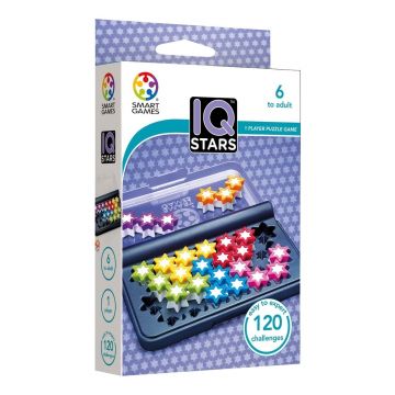 Smart Games - IQ Stars, joc de logica cu 120 de provocari, 6+ ani