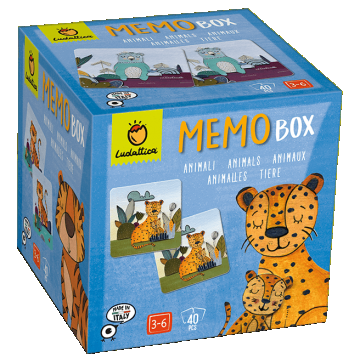 Joc de memorie Memobox, Animale, Ludattica, 2-3 ani +