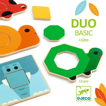 Jucarii Educative Puzzle duobasic Djeco, 0-1 ani +