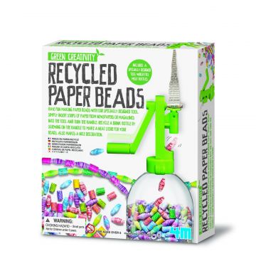 Kit creativ - Margele din hartie reciclata, Green Creativity, + 5 ani