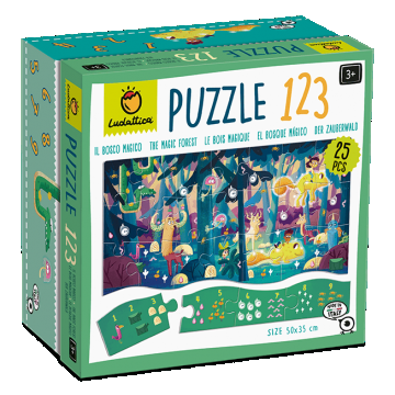 Puzzle 123 - Padurea, Ludattica, 3 ani+, 25 piese