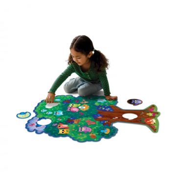 Puzzle de podea in forma de copac, cu bufnite Hoot Owl Hoot, 50 piese, Peaceable Kingdom, +3 ani