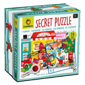 Secret Puzzle - Pompierii, Ludattica, 2-5 ani, 24 piese