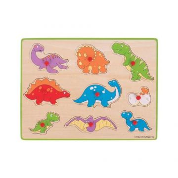 Puzzle din lemn incastru Dinozauri BigJigs BJ257