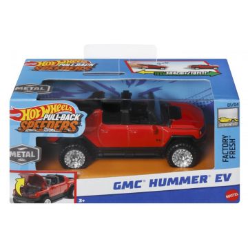Hot Wheels Masinuta Metalica Cu Sistem Pull Back Gmc Hummer Ev Scara 1:43