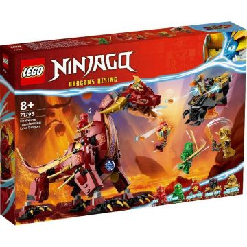 LEGO NINJAGO DRAGONUL DE LAVA TRANSFORMATOR CU VAL DE CALDURA 71793