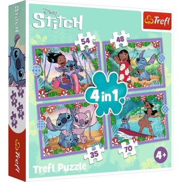 Puzzle Trefl 4In1 Stitch Ziua Fermecata