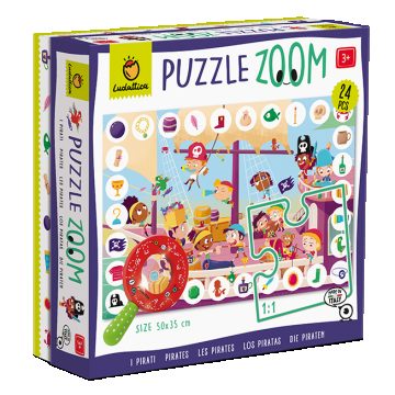 Zoom Puzzle - Pirati, Ludattica, 3 ani+