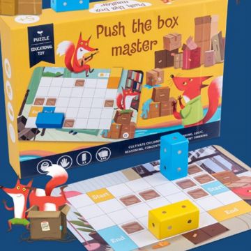 Joc magnetic Montessori de logica, Vulpea Sireata, din lemn