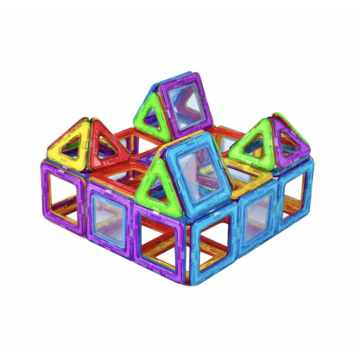 Joc STEM de constructie Mag Blocks, cu 36 piese magnetice