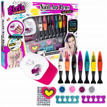 Set complet pentru unghii, salon de manichiura, cu lampa pentru uscare, mare