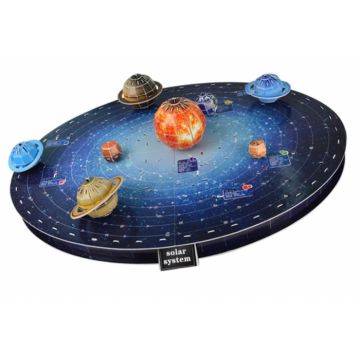 Sistemul Solar, Puzzle 3D cu 46 piese, din carton