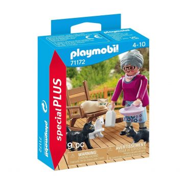 Playmobil PM71172 Figurina bunicuta cu pisici