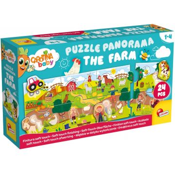 Puzzle baby panoramic, Lisciani, La ferma, 24 piese