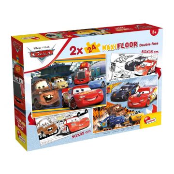 Puzzle de podea, Lisciani, Disney Cars, Maxi, 2 x 24 piese