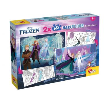 Puzzle de podea, Lisciani, Disney Frozen, Maxi, 2 x 60 piese