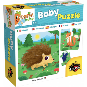 Set 6 puzzle cu animale, 24 piese mari, Baby Puzzle, 1-4 ani