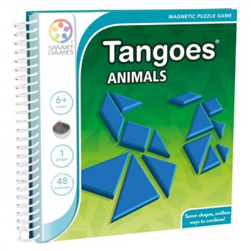 Smart Games - Tangoes Animals, joc de logica cu 48 de provocari, 6+ ani