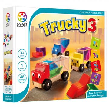 Smart Games - Trucky 3, joc de logica cu 48 de provocari, 3+ ani