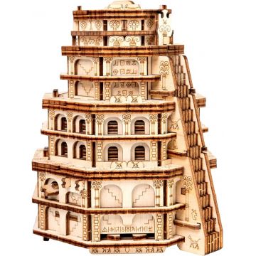 ESC WELT Quest Tower - 3D Puzzle cu compartiment SECRET - Joc de gandire pentru adulti si adolescenti - Lemn ecologic -