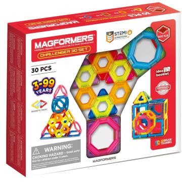 Joc de Constructie Magnetic Magformers - Challenger Set - Extra Provocari, 30 piese