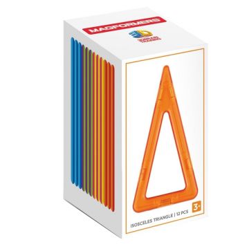 Joc de Constructie Magnetic Magformers Isosceles Triangle - 12 piese in forma de triunghi isoscel