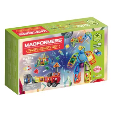 Joc de Constructie Magnetic Magformers - Master Craft Set - Gigantic, 162 piese