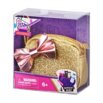 Mini ghiozdanel cu 4 surprize, Real Littles, S4, Auriu