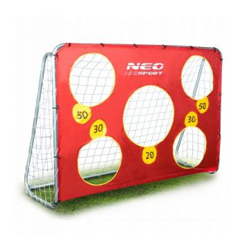 Poarta mare pentru fotbal cu covoras numerotat, 215 x 76 x 153 cm, Neo-Sport 1451