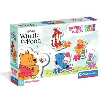 Puzzle 4 in 1, Clementoni, Winnie The Pooh, 3, 6, 9, 12 piese