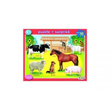 Puzzle - Animale domestice (30 de piese) 3 ani+