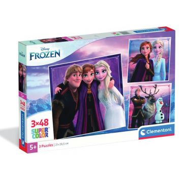 Puzzle Clementoni, Disney Frozen, 3 x 48 piese
