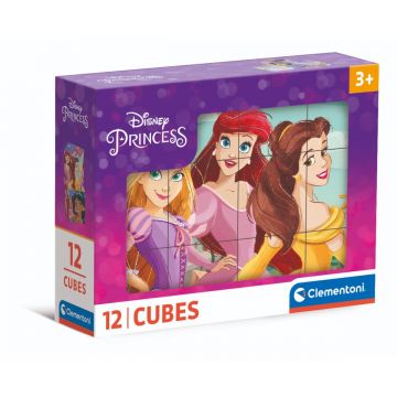 Puzzle Clementoni, Disney Princess, 12 cuburi