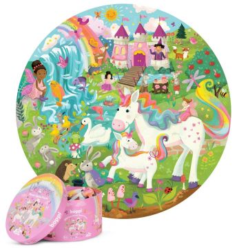 Puzzle rotund, Boppi, 150 piese, Unicorn