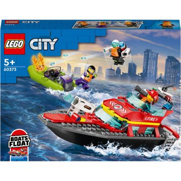 LEGO City: Barca de salvare a pompierilor 60373, 144 piese, Multicolor