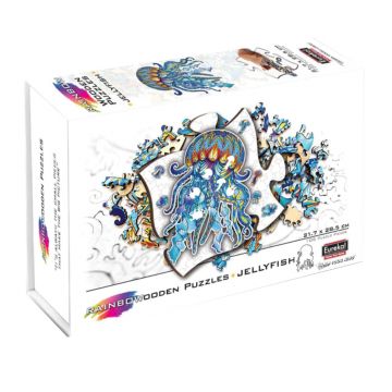 Puzzle din Lemn Multicolorat - Meduza, 106 piese