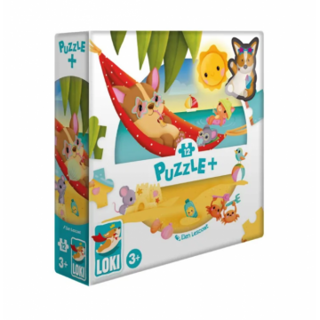 Puzzle Plus: Loki at the beach - 12 pcs Puzzle Plus: Loki at the beach - 12 pcs