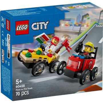 Lego City Pachet de Curse Furgoneta de Pizza vs Camion de Pompieri 60458 Lego City Pachet de Curse Furgoneta de Pizza vs Camion de Pompieri 60458