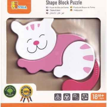 Puzzle din lemn: Pisica